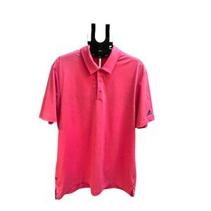 ADIDAS MEN'S GOLF SHORT SLEEVE SHIRT/ L / LT TOMATO RED